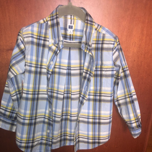 Janie and Jack Long sleeve button down Toddler 3 - Picture 1 of 4